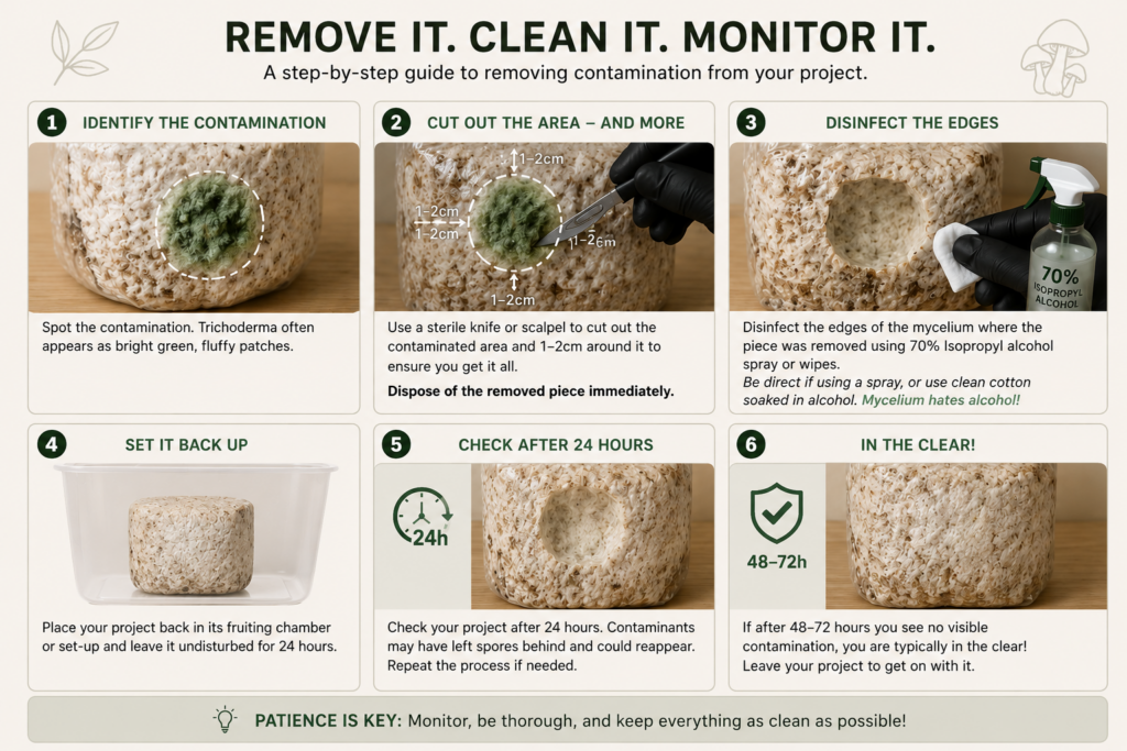 Step by step guide on how to remove contamination from a project.
